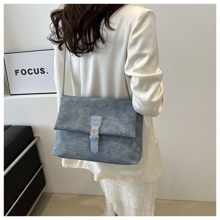 Sac à bandoulière femme en cuir synthétique design minimaliste - Léa