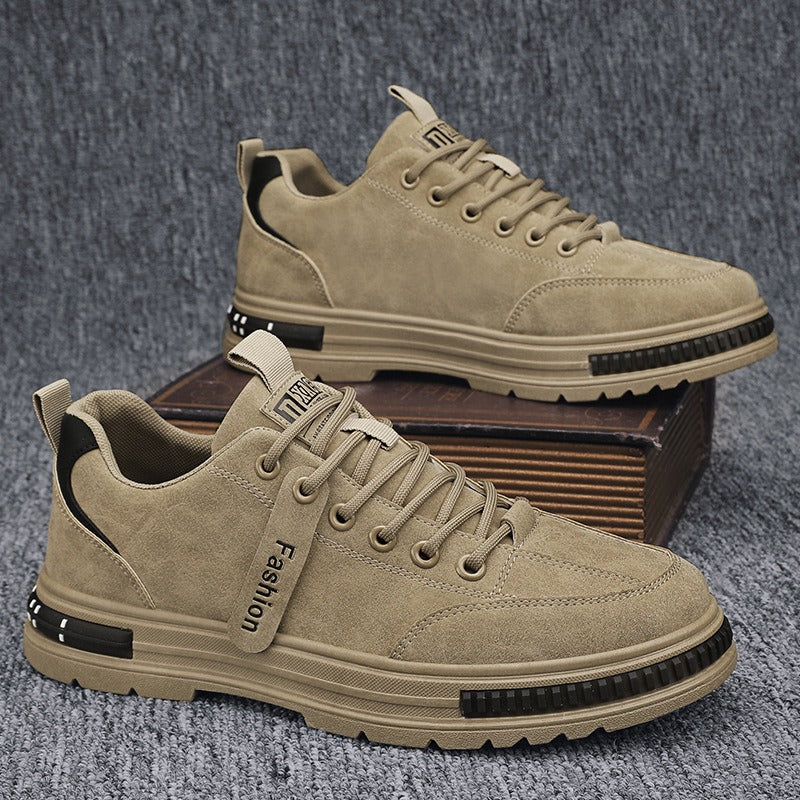 Baskets en daim synthétique à semelle épaisse pour hommes - Francisco