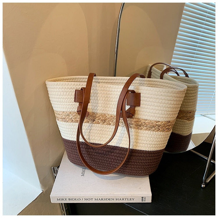 Sac à main tressé de style estival pour femmes - Loretta