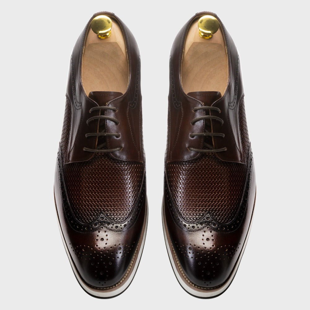 Chaussures derby en cuir ajouré pour hommes, style classique - Humberto