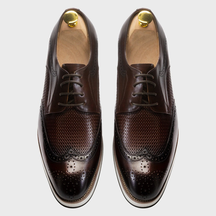 Chaussures derby en cuir ajouré pour hommes, style classique - Humberto
