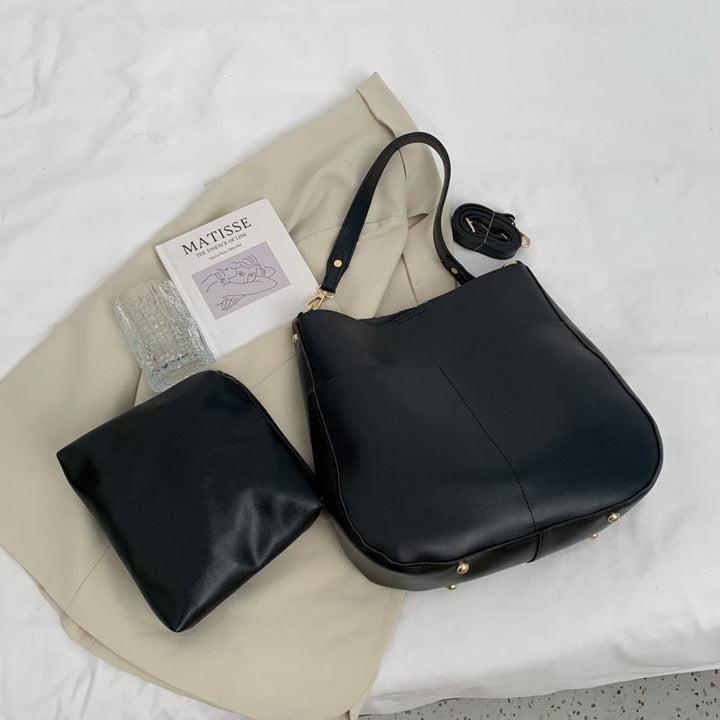 Sac à bandoulière en cuir synthétique de style minimaliste pour femmes - Teresa