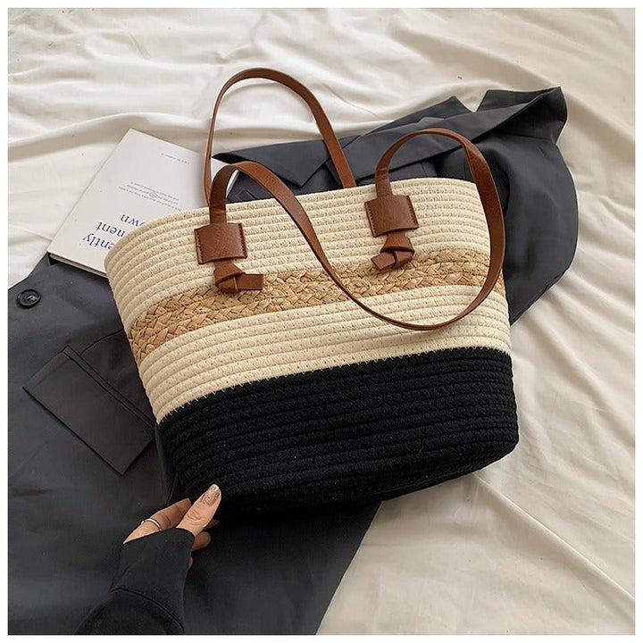Sac à main tressé de style estival pour femmes - Loretta