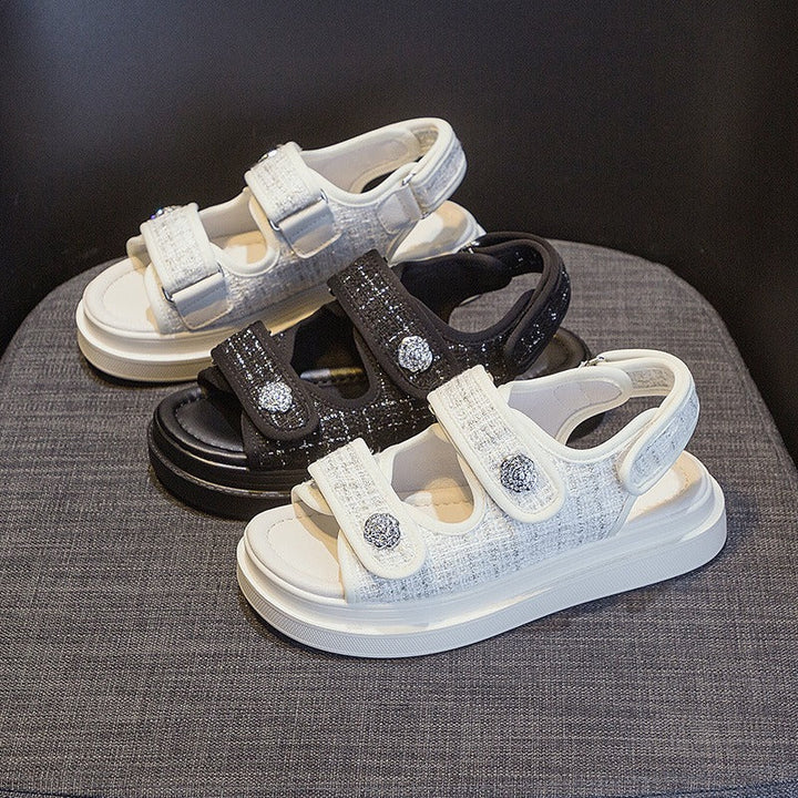 Sandales orthopédiques en tissu tweed pour femmes - Liora