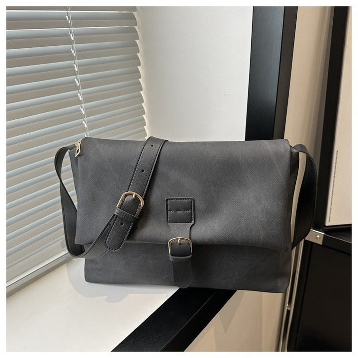 Sac à bandoulière femme en cuir synthétique design minimaliste - Léa