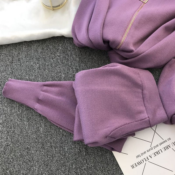 Veste tricotée pour femme avec zip métallique col rond - Nysse