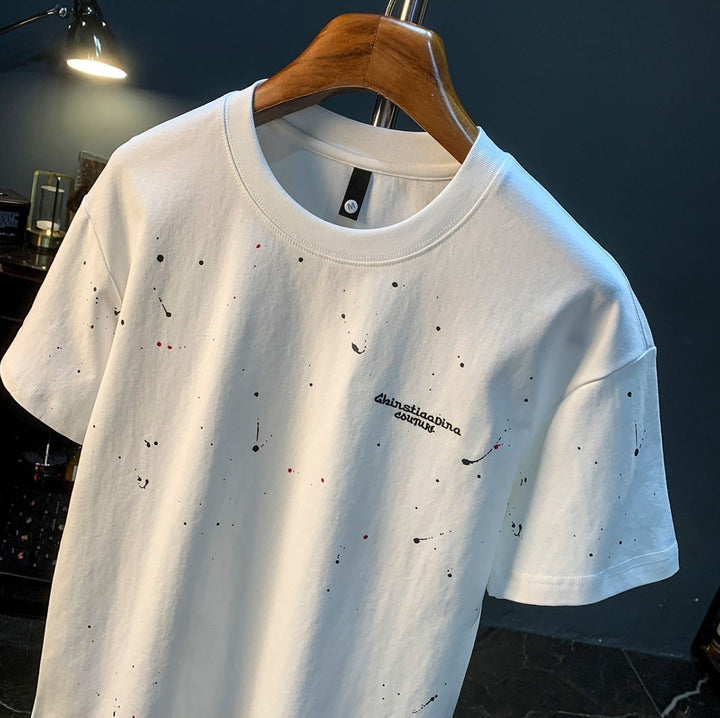 T-shirt homme en coton avec imprimé splash style urbain - Dalvio