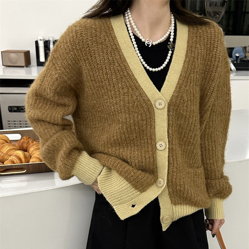 Cardigan femme en maille douce, coupe décontractée - Ingrid