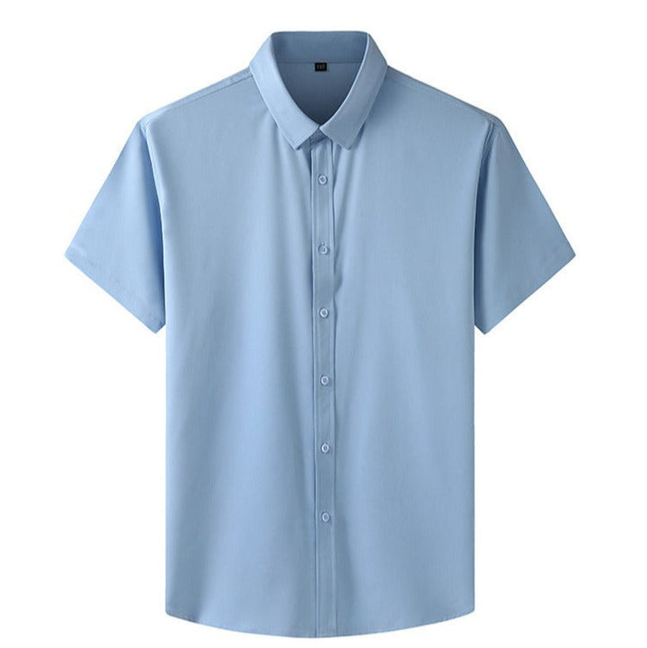 Chemise homme en polyester stretch à manches courtes - Lauro