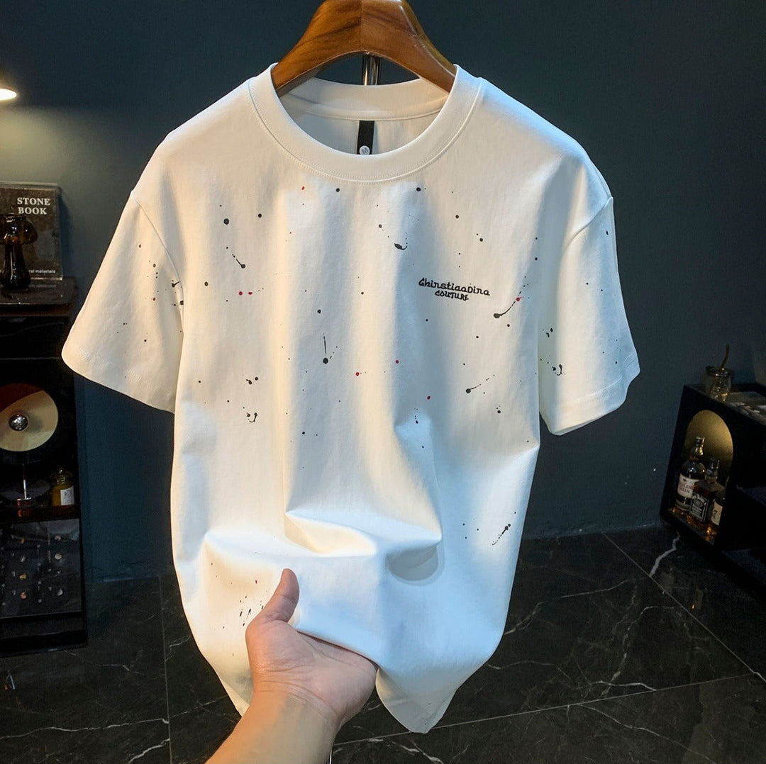 T-shirt homme en coton avec imprimé splash style urbain - Dalvio