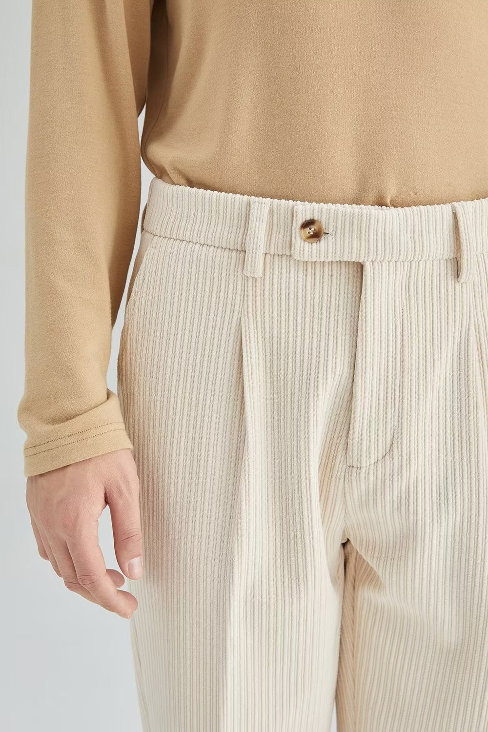 Pantalon de velours côtelé à coupe droite pour hommes - Eddy