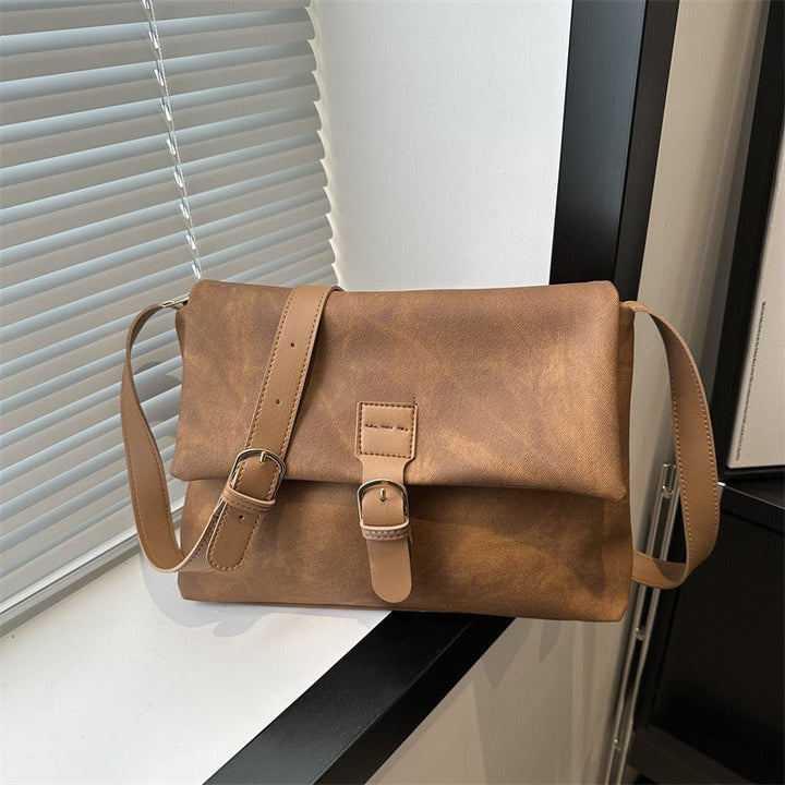 Sac à bandoulière femme en cuir synthétique design minimaliste - Léa