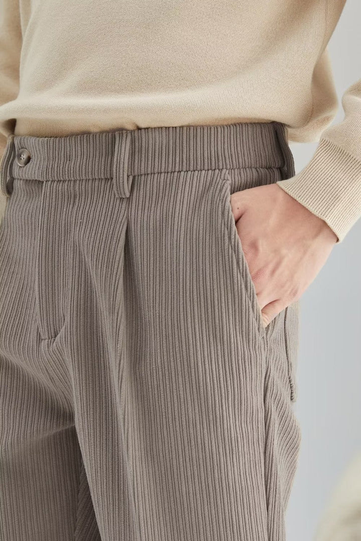 Pantalon de velours côtelé à coupe droite pour hommes - Eddy