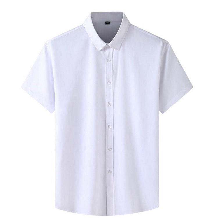 Chemise homme en polyester stretch à manches courtes - Lauro