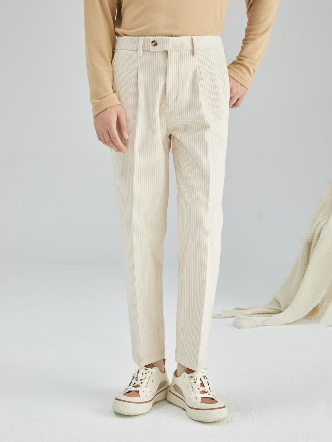 Pantalon de velours côtelé à coupe droite pour hommes - Eddy
