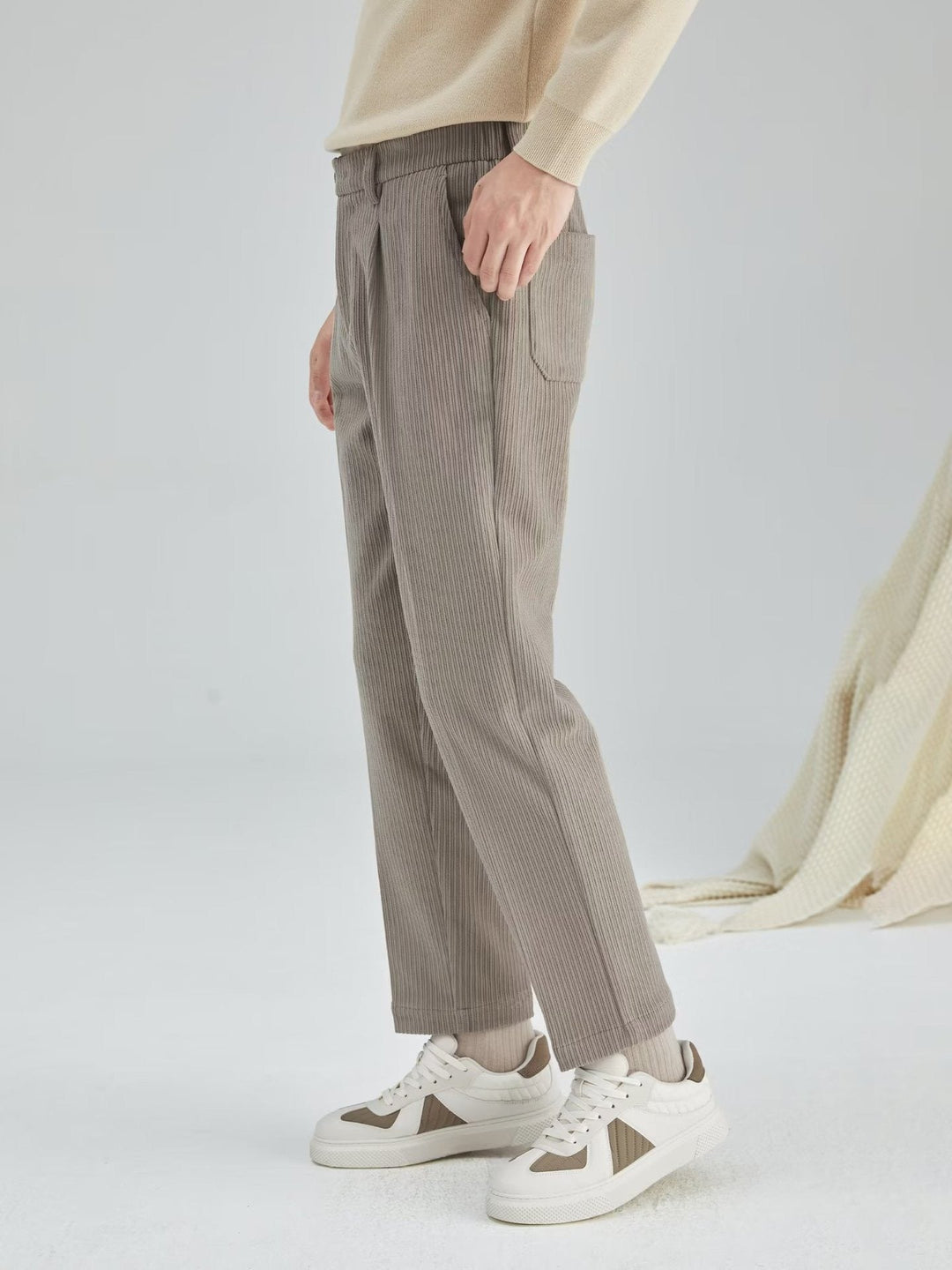 Pantalon de velours côtelé à coupe droite pour hommes - Eddy