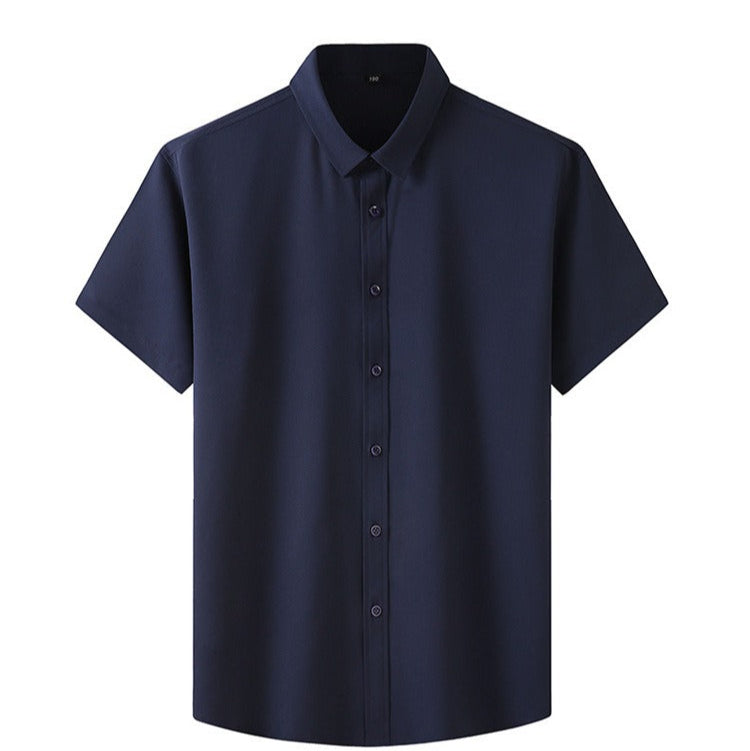 Chemise homme en polyester stretch à manches courtes - Lauro