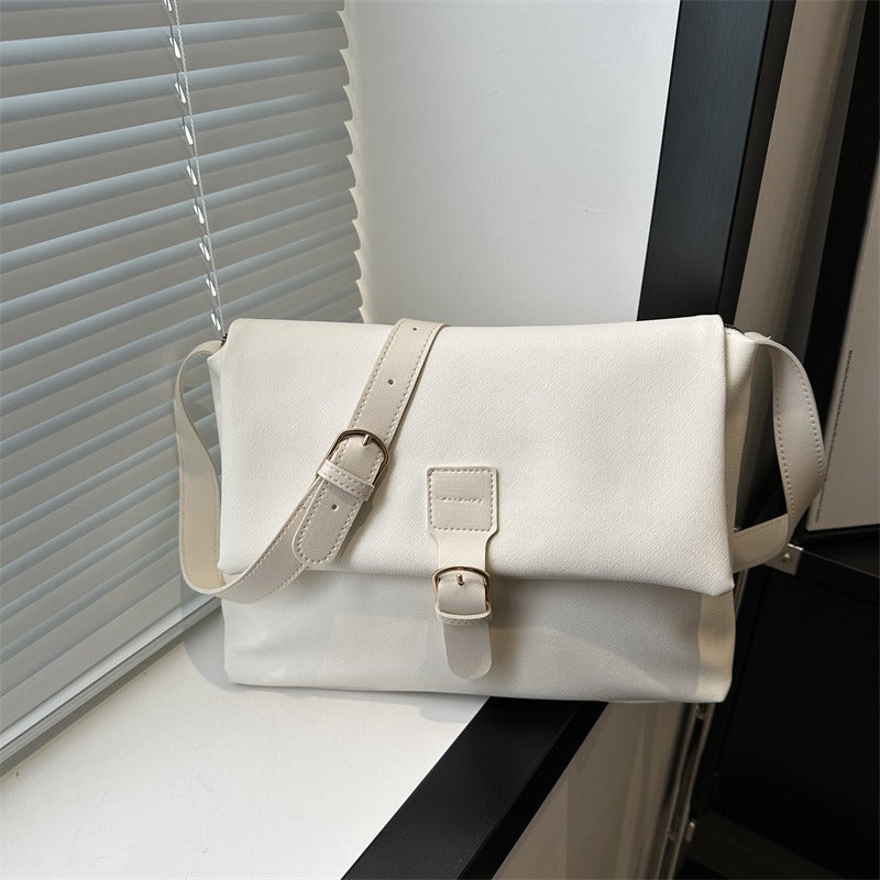 Sac à bandoulière femme en cuir synthétique design minimaliste - Léa