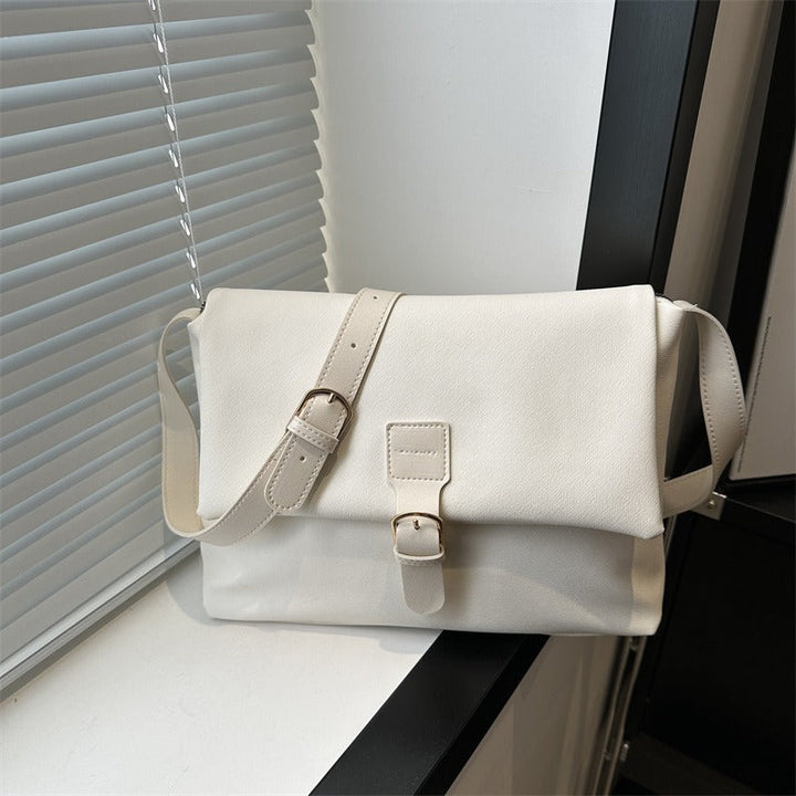 Sac à bandoulière femme en cuir synthétique design minimaliste - Léa