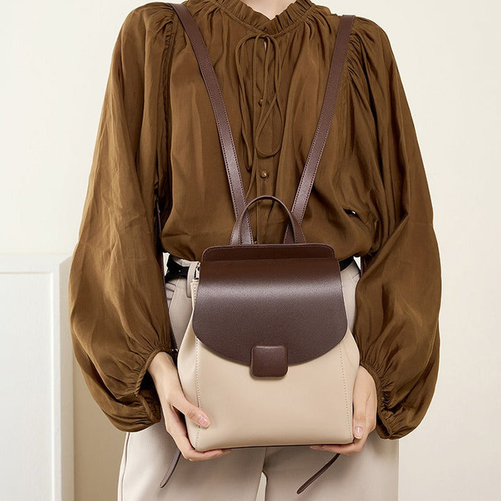 Sac à dos femme en cuir synthétique design minimaliste élégant - Nadège