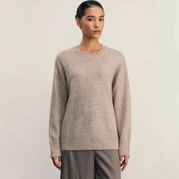 Pull à col rond en maille épaisse - Elva