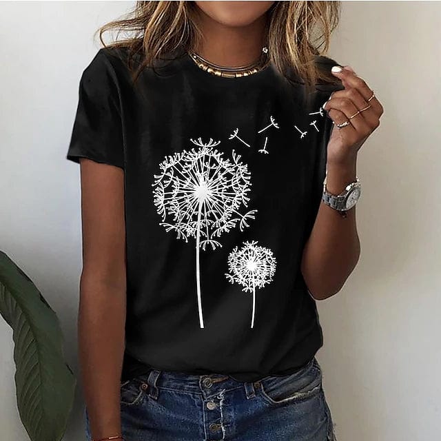 Renate - Elégant t-shirt pissenlit pour un look unique