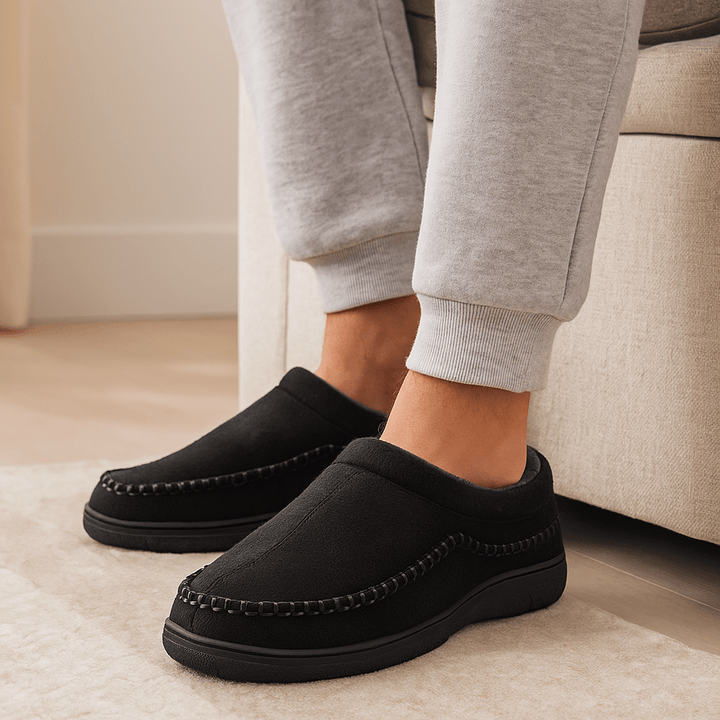 Chaussons classiques en peluche pour hommes - Renhal