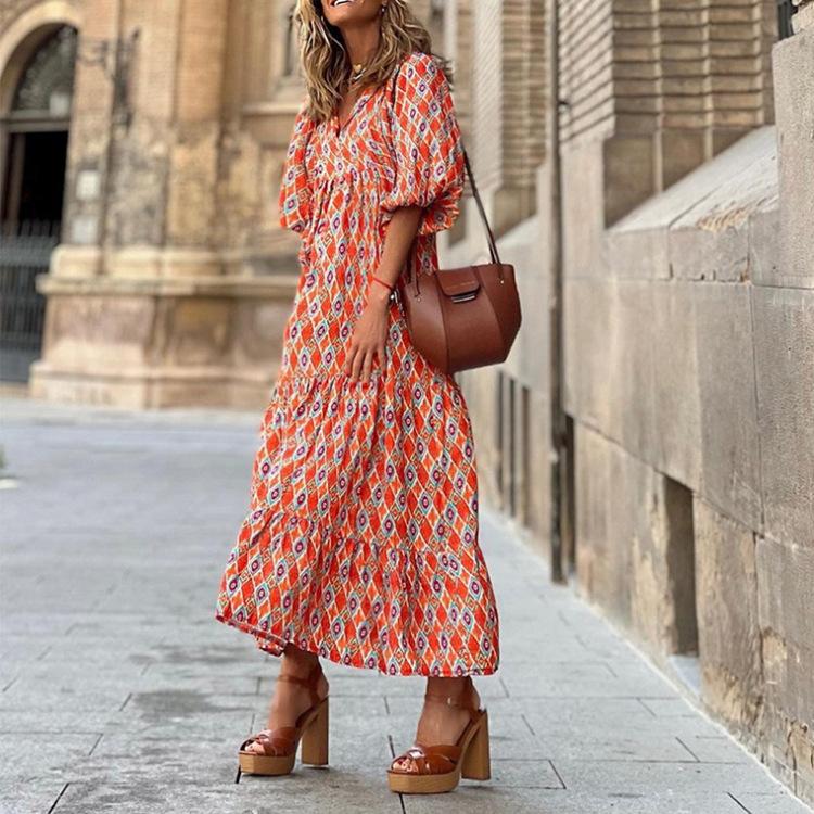 Lari - Robe maxi décontractée à imprimé floral