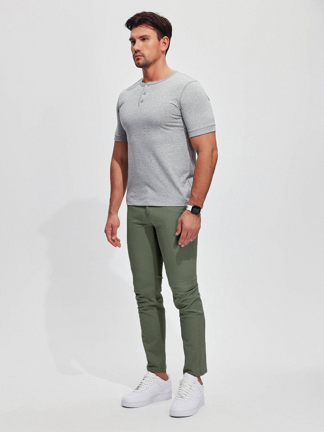 Pantalon chino pour homme de haute qualité, extensible, en coton mélangé facile d'entretien