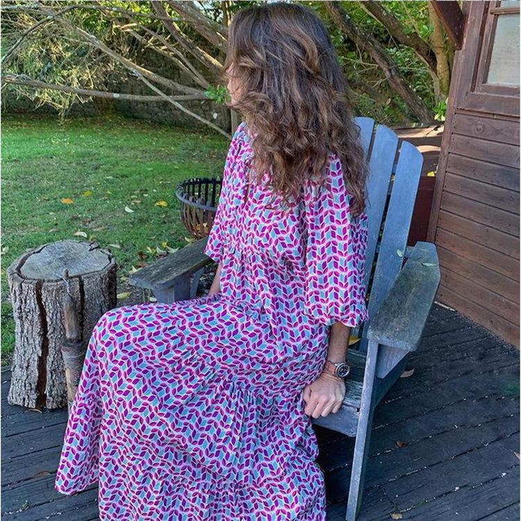 Lari - Robe maxi décontractée à imprimé floral