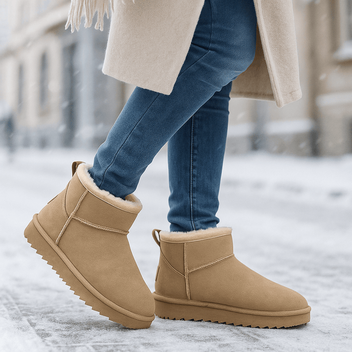 Bottines effet daim pour femmes - Nalvine