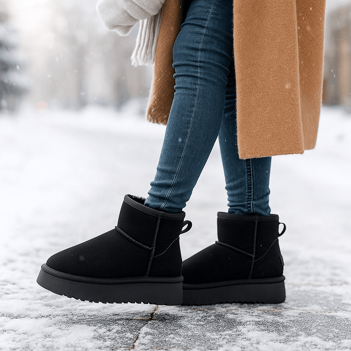 Bottines effet daim pour femmes - Nalvine