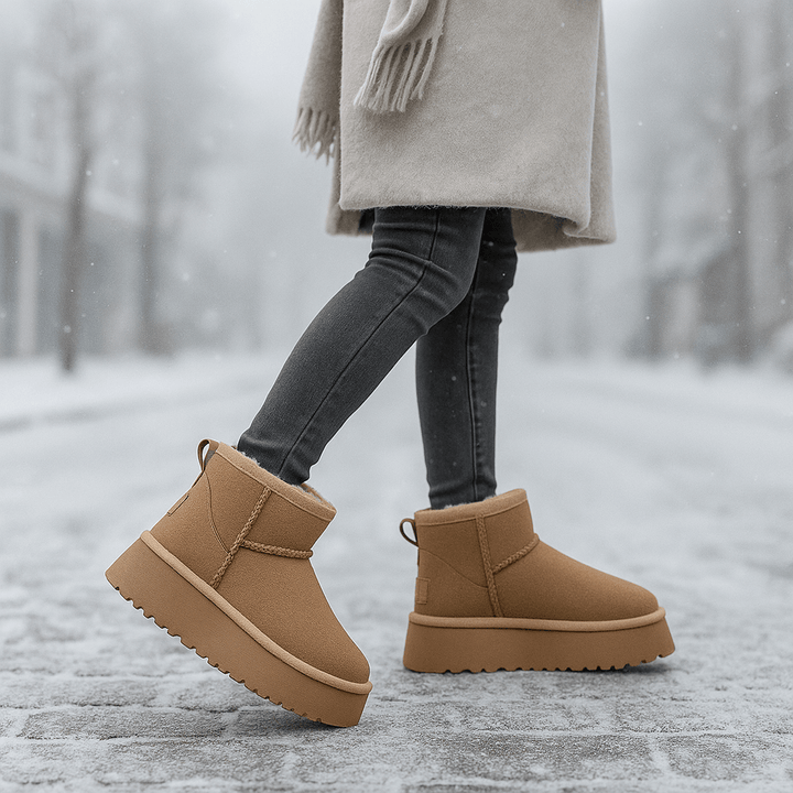 Bottines effet daim pour femmes - Nalvine