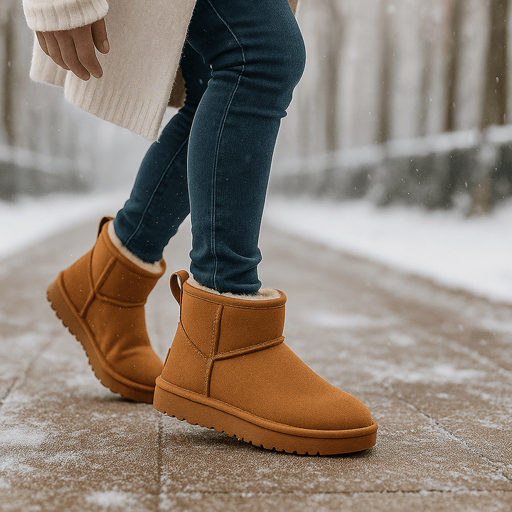 Bottines effet daim pour femmes - Nalvine