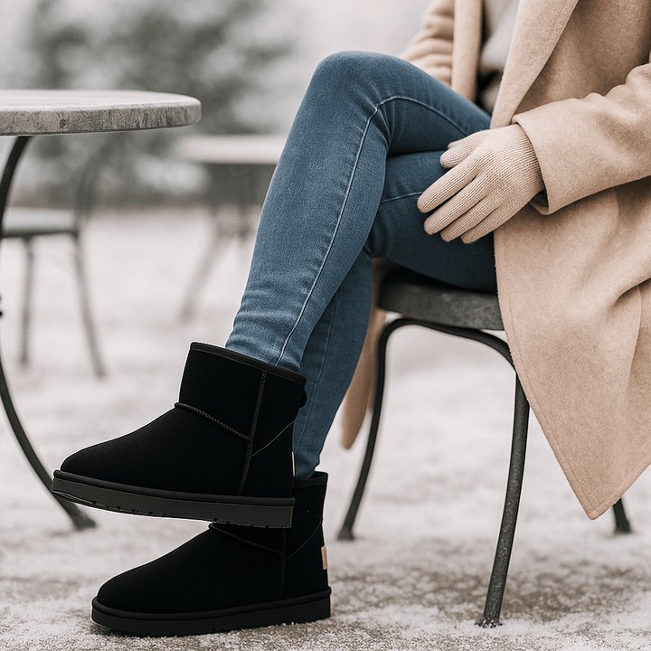 Bottines effet daim pour femmes - Nalvine