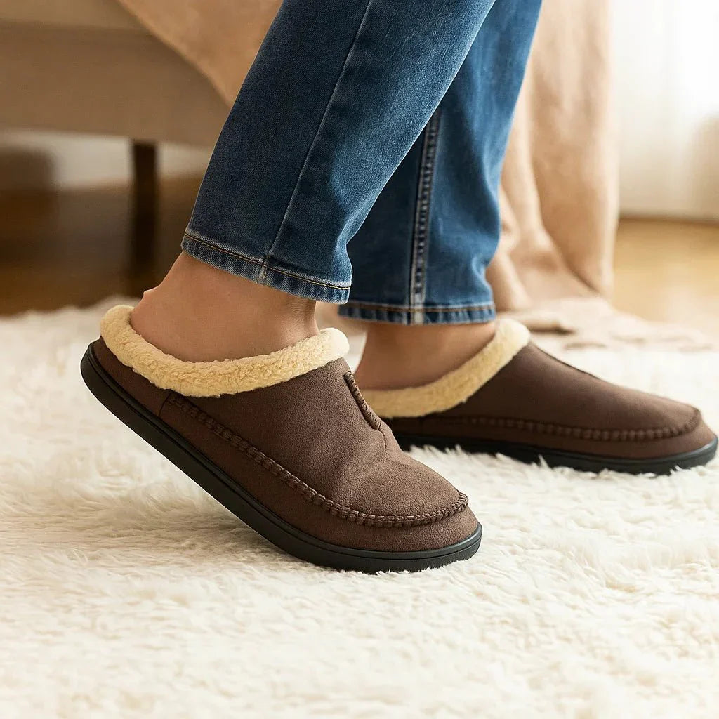 Chaussons pour hommes avec effet peluche - Yelzar