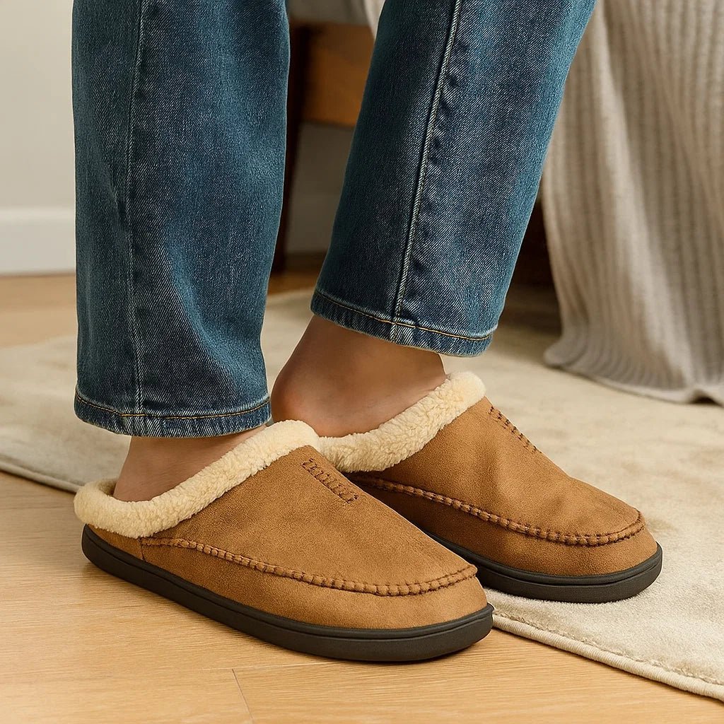 Chaussons pour hommes avec effet peluche - Yelzar