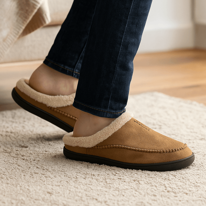 Chaussons pour hommes avec effet peluche - Yelzar