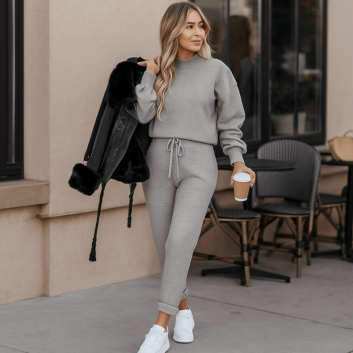 Ensemble deux pièces à effet tricoté pour femme - Ameline