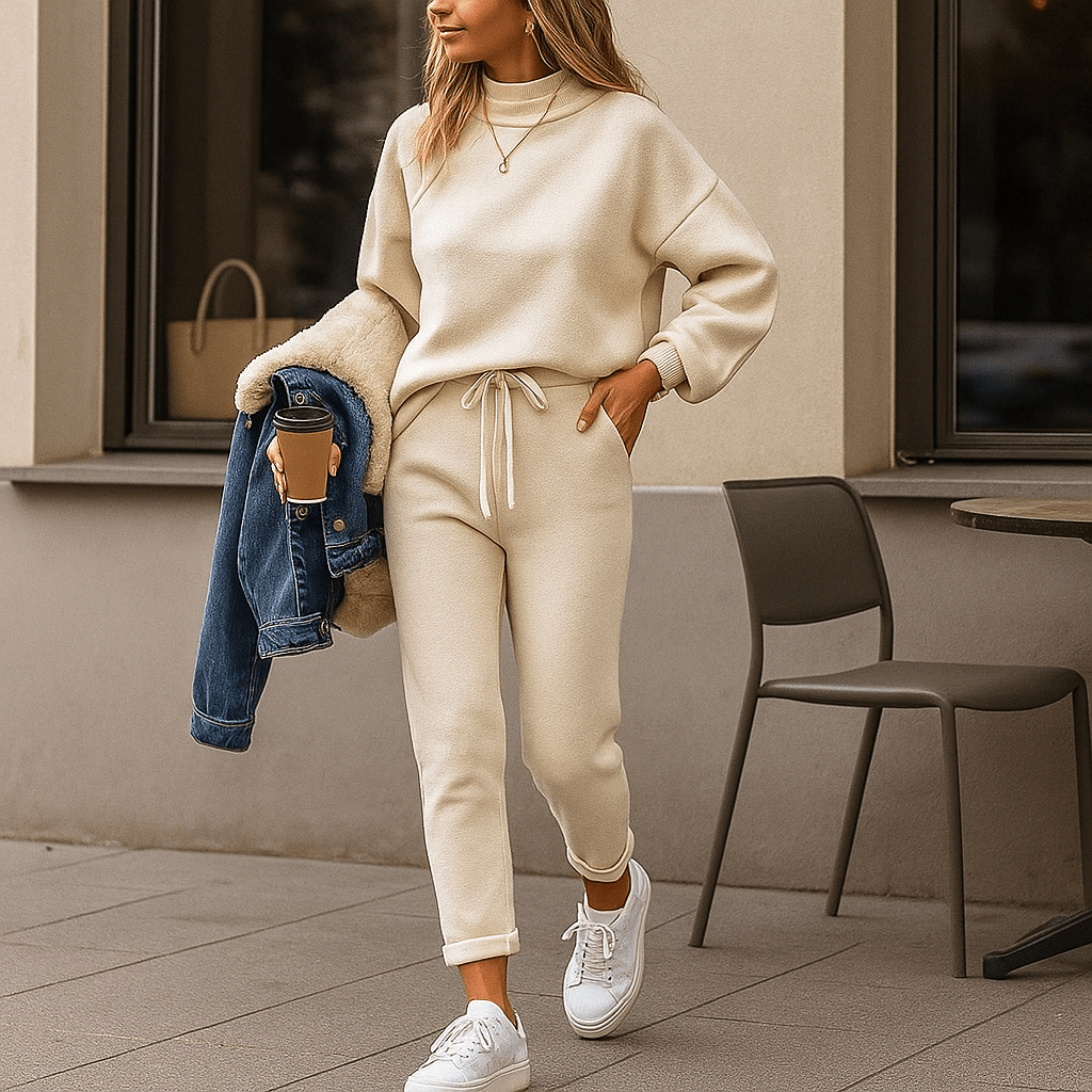 Ensemble deux pièces à effet tricoté pour femme - Ameline