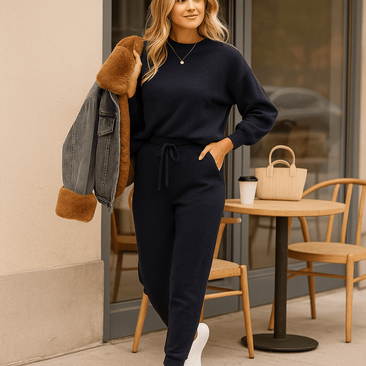 Ensemble deux pièces à effet tricoté pour femme - Ameline