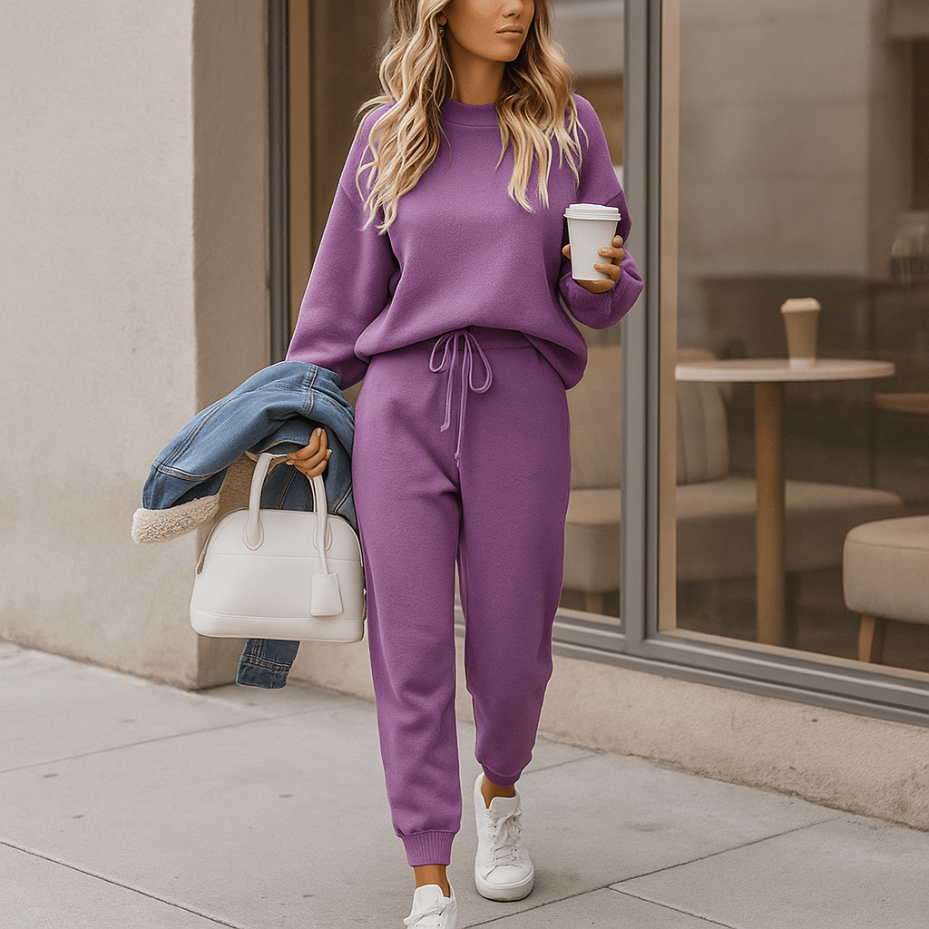 Ensemble deux pièces à effet tricoté pour femme - Ameline