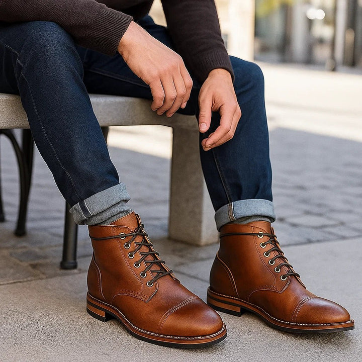 Bottes de style urbain pour hommes en matière synthétique de qualité supérieure - Emerien