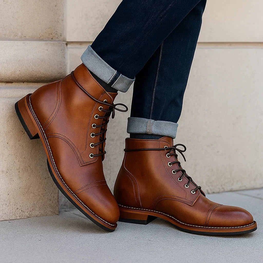 Bottes de style urbain pour hommes en matière synthétique de qualité supérieure - Emerien