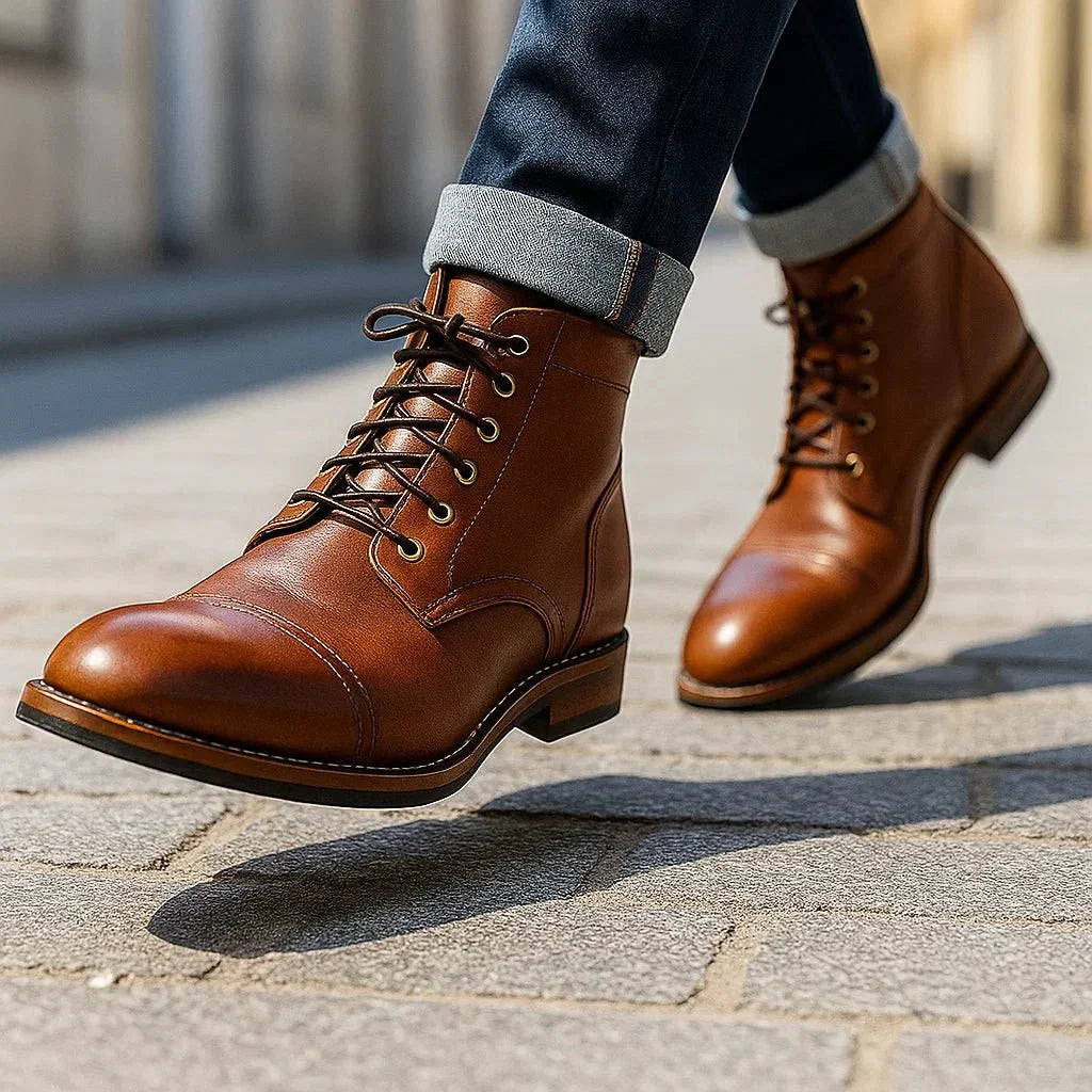 Bottes de style urbain pour hommes en matière synthétique de qualité supérieure - Emerien