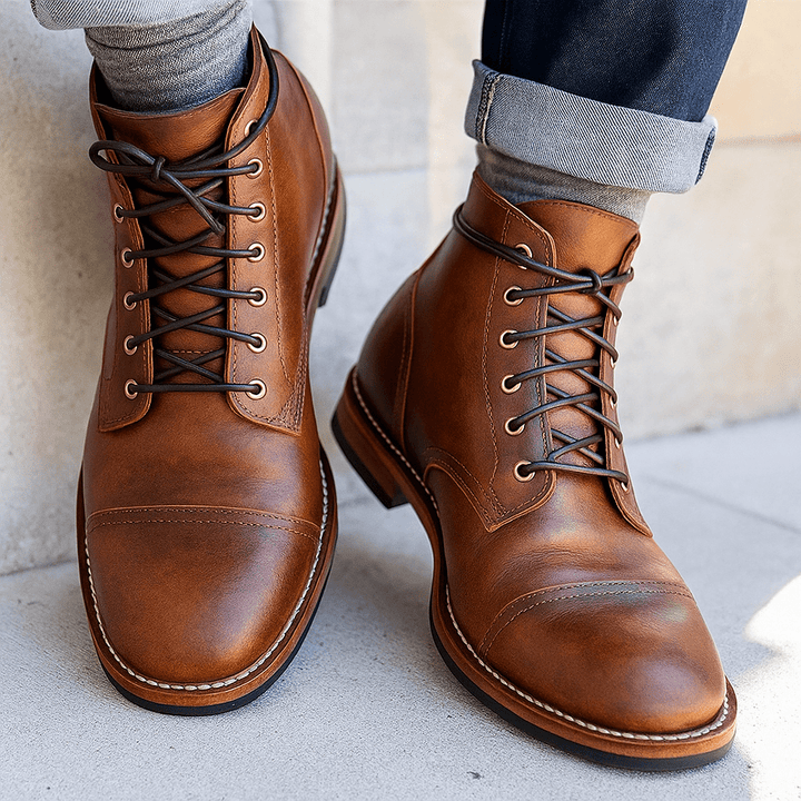 Bottes de style urbain pour hommes en matière synthétique de qualité supérieure - Emerien