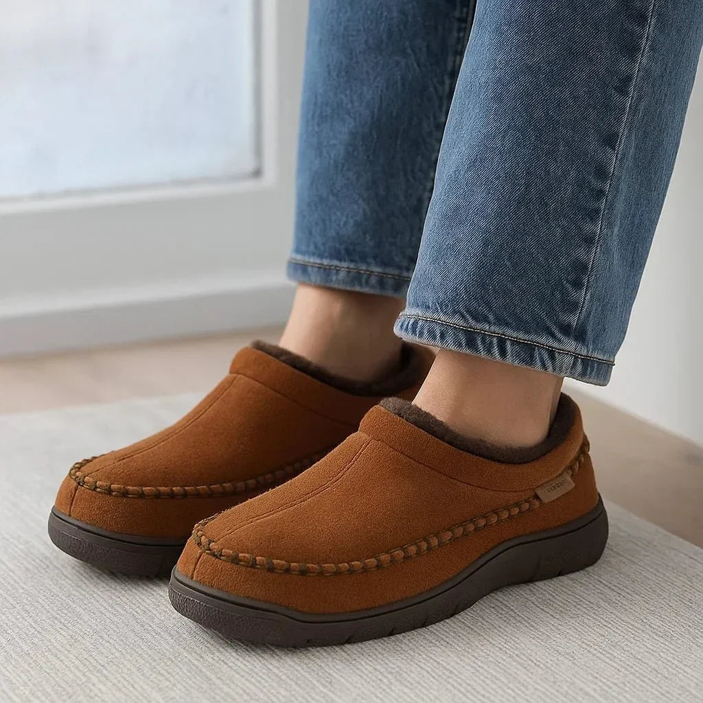 Chaussons effet peluche pour hommes - Ervian