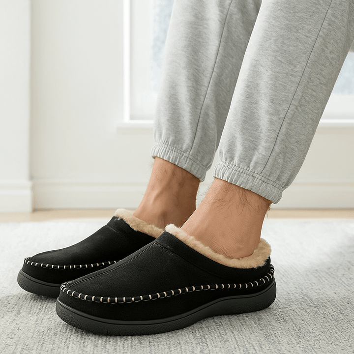 Chaussons effet peluche pour hommes - Ervian