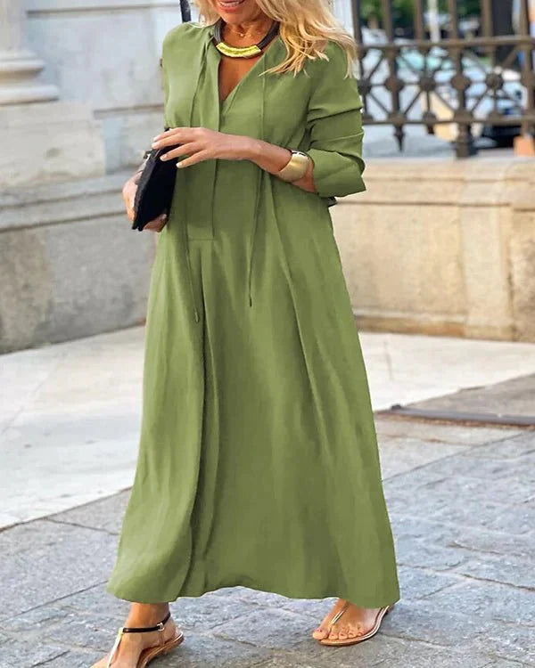 Ilva - Robe d'automne stylée à manches longues