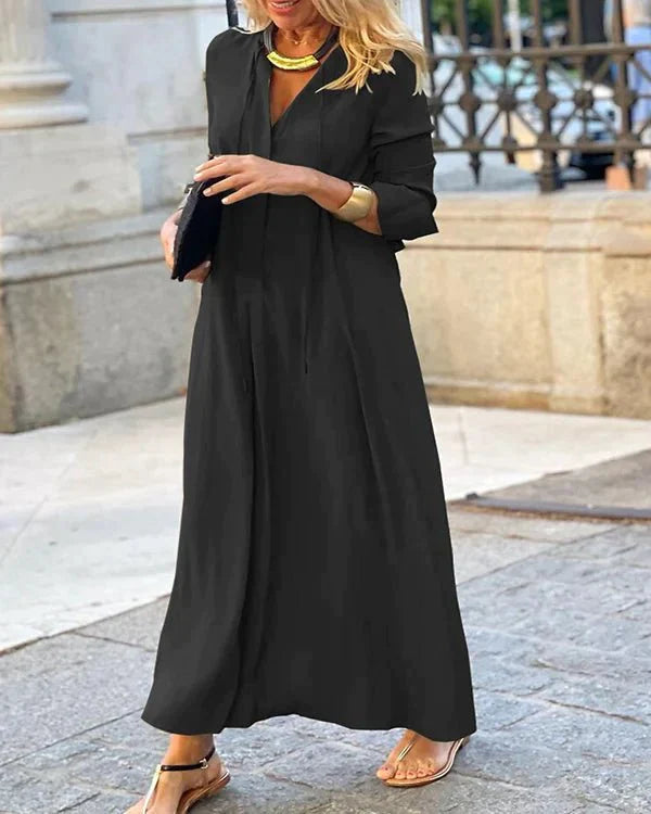 Ilva - Robe d'automne stylée à manches longues